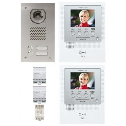 KIT VIDEO COULEUR ENCAST INOX 2BP SANS MEMOIRE