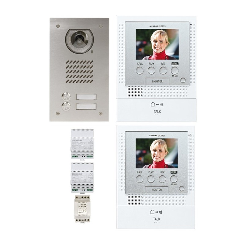 KIT VIDEO COULEUR ENCAST INOX 2BP SANS MEMOIRE