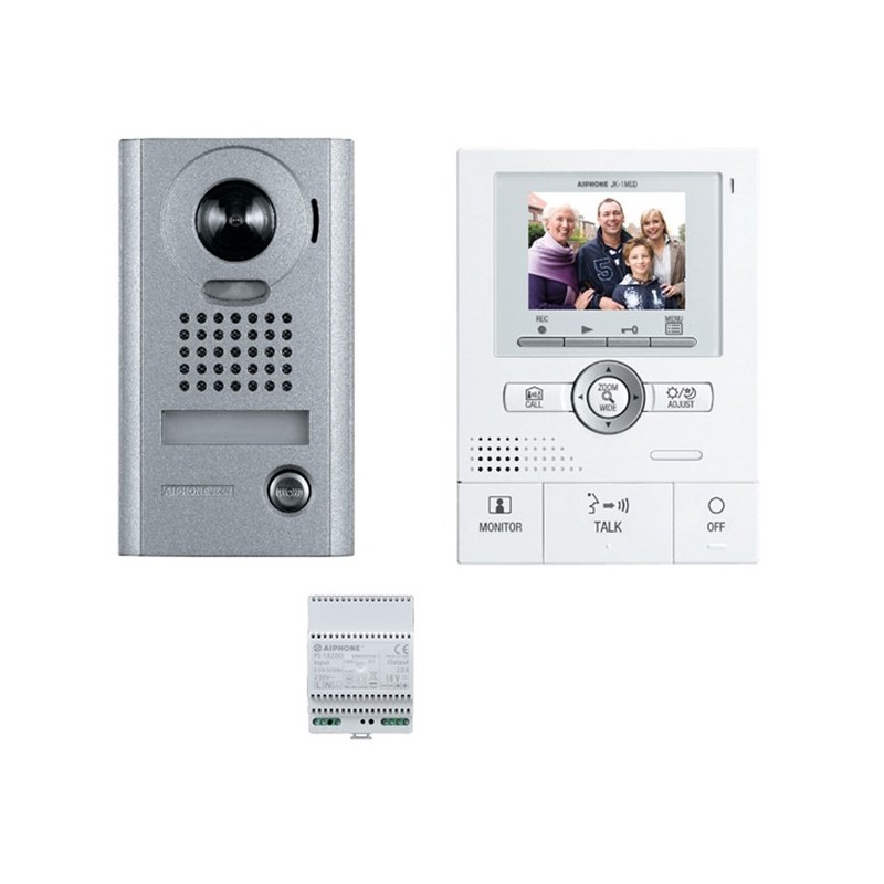 KIT INTERPHONE VIDEO COUL 170° MEMOIRE IMAGE/ ZOOM SAILLIE ANTIVANDAL