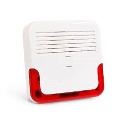 SIRENE EXTERIEURE 120dB AVEC FLASH ROUGE
