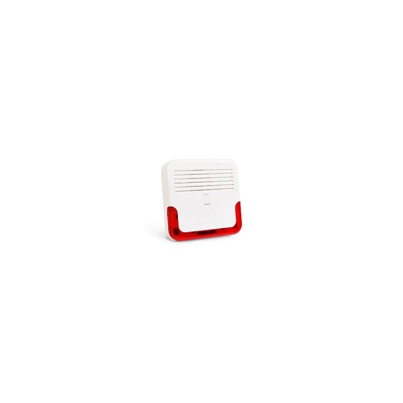 SIRENE EXTERIEURE 120dB AVEC FLASH ROUGE