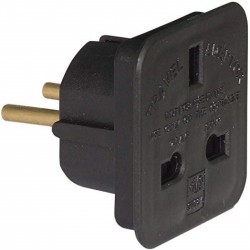 ADAPTATEUR ELECTRIQUE UK/CEE NOIR