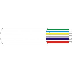 CABLE ALARME BLANC 2x0.75 + 4x0.18 BLINDE BOBINE DE 100m
