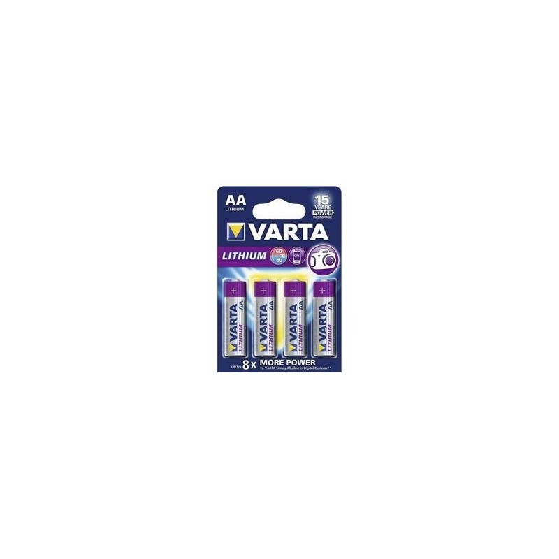 PILES LITHIUM AA BLISTER DE 4 PILES