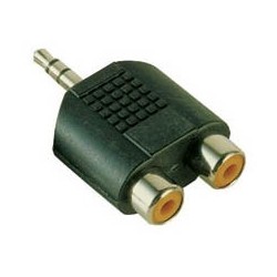 ADAPTATEUR JACK 3,5S MALE/2 RCA FEM