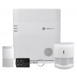 KIT ALARME SS FILS CENTRAL IP/4G/DETECTEUR PIR/CONTACT DE PORTE/TELEC