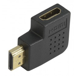 ADAPTATEUR HDMI COUDE LATERAL GAUCHE 90° MAL/FEM