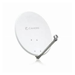 PARABOLE 65CM ACIER BLANCHE + LNB SINGLE