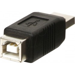 ADAPTATEUR USB A MALE VERS USB B FEMELLE