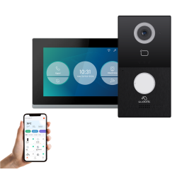 KIT INTERPHONE VIDEO 7" MAINS LIBRES PLATINE EN SAILLIE WIFI