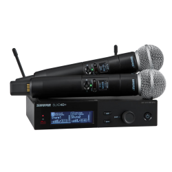 ENSEMBLE DOUBLE MICROS HF NUMERIQUE MAIN SM58
