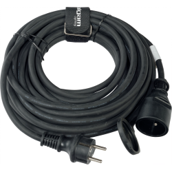RALLONGE SECTEUR 10m NOIRE 3x1.5mm HO7RN-F IP44