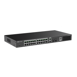 SWITCH 26 PORTS RJ45 DONT 24 POE+370W + 2 SFP