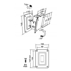 SUPPORT LCD INCLINABLE/ORIENTABLE 15" A 23"