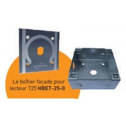 BOITIER ENCASTREMENT INOX POUR LECTEUR DE PROXIMITE VIGIK T25