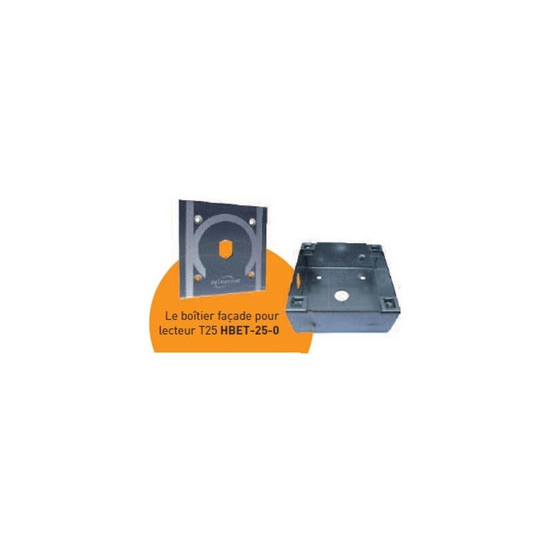BOITIER ENCASTREMENT INOX POUR LECTEUR DE PROXIMITE VIGIK T25