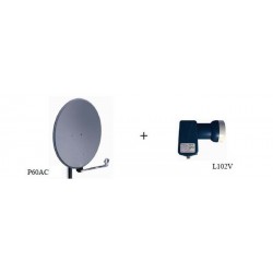 PARABOLE 60CM ACIER + LNB / PACK DE 4
