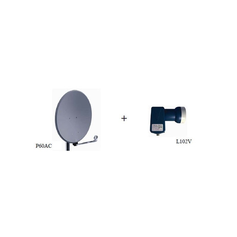 PARABOLE 60CM ACIER + LNB / PACK DE 4